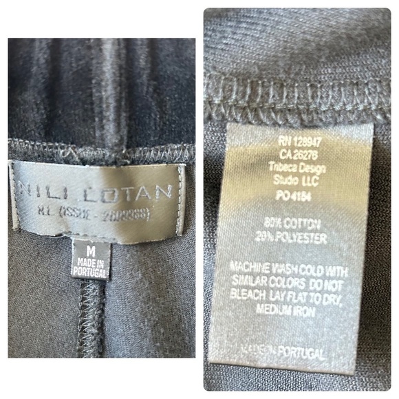 Nili Lotan Daphne Velour Wide Leg Sweatpant black medium - Picture 13 of 13